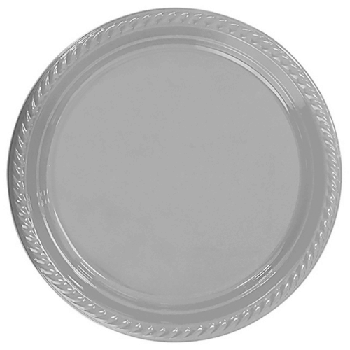 Plastik Tabak Gümüş 22 Cm / 25 Parça - 2