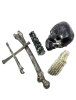 Halloween İskelet Set 6 Parça Siyah - 1