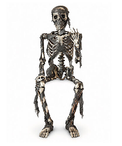 Halloween İskelet 170 Cm Siyah Sesli Sese Duyarlı - 2