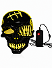 Halloween Maske Kuru Kafa Desenli Neon Sarı - 1