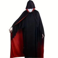 Halloween Pelerin 150 Cm Çift Taraflı Kapüşonlu Lüks - 2