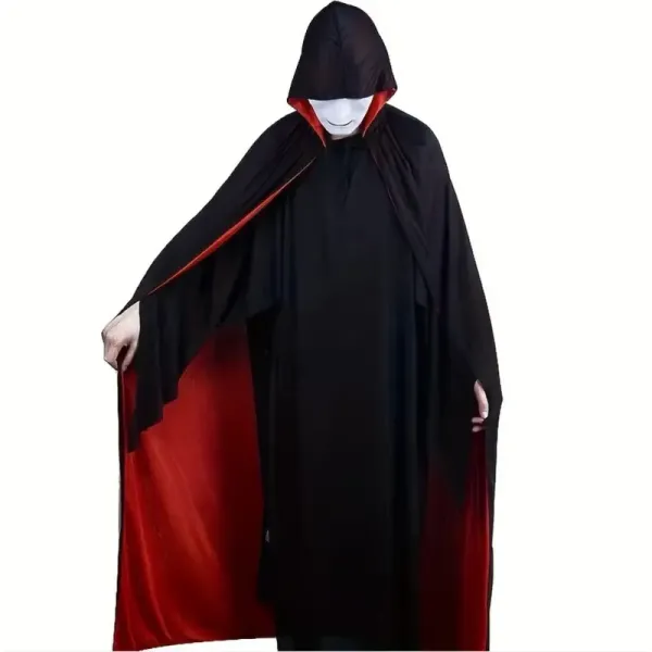 Halloween Pelerin 150 Cm Çift Taraflı Kapüşonlu Lüks - 2
