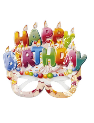 Gözlük PVC Kaplı Happy Birthday Mumlu Model - 