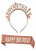 Happy Birthday Yıldızlı Taç Kuşak Set Rose - 1