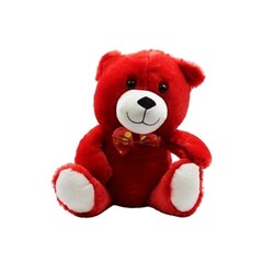 Hediyelik Peluş Oturan Ayıcık 30 Cm Kırmızı - 1