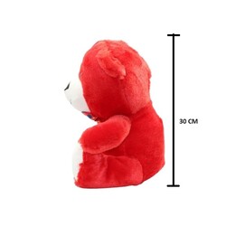Hediyelik Peluş Oturan Ayıcık 30 Cm Kırmızı - 2