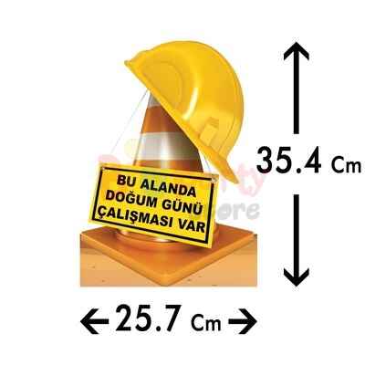 Dekoratif Kişiye Özel Ayaklı Pano Seti İnşaat 3 Parça - 3