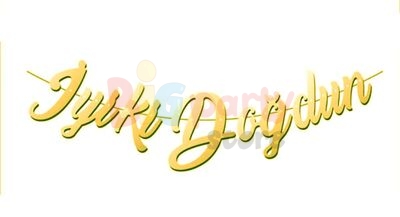 Kaligrafi Banner İyi Ki Doğdun Gold - 2