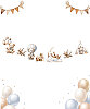 Kağıt Banner Figürlü Teddy Bear Temalı 7 Parça - 1