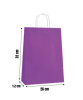 Kağıt Çanta Büklüm Sap 26 x 32 x 12 Cm Mor 25 Parça - 2