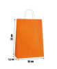 Kağıt Çanta Büklüm Sap 26x32x12 Cm Turuncu 25'li - 2