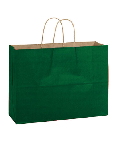 Kağıt Çanta Büklüm Sap 42x32x14 Cm Koyu Yeşil 10'lu - 