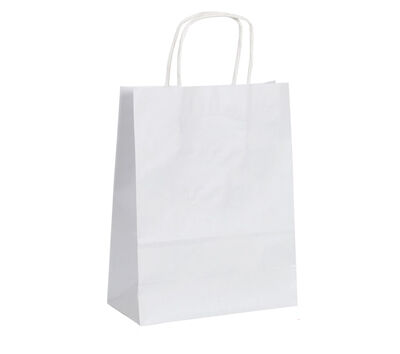 Kağıt Çanta Büyük Boy 31 x 41 x 12 Cm Beyaz 25 Parça - 