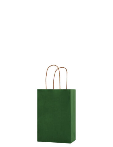 Kağıt Çanta Mini Boy 12x15x6 Cm 25 Parça Koyu Yeşil - 