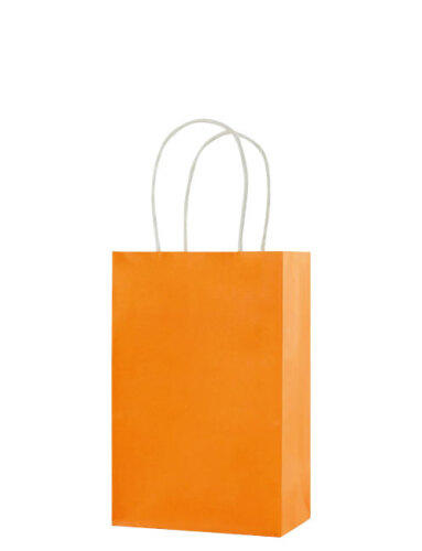 Kağıt Çanta Mini Boy 16x21x8 Cm 25 Parça Turuncu - 