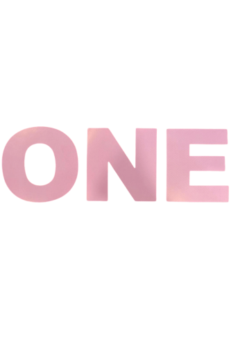 Kağıt ONE Yazısı Pembe - 