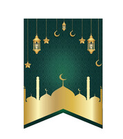 Kağıt Banner Sıralı Kırlangıç Model Ramazan Temalı - 2