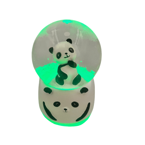 Kar Küresi Orta Boy Pilli Işıklı Oturan Panda Model - 3