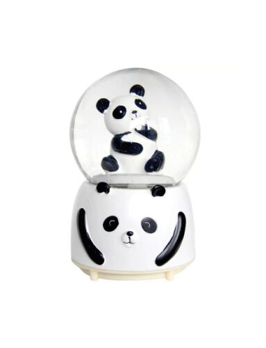 Kar Küresi Orta Boy Pilli Işıklı Oturan Panda Model - 2