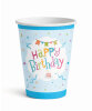 Karton Bardak Happy Birthday Mavi 8 Parça - 1