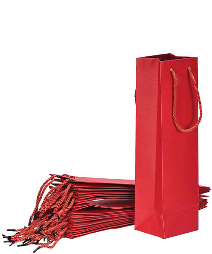 Karton Çanta Şişe Boy 12x38 10'lu Kırmızı - 2
