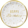 Karton Tabak Gold Varaklı Happy Birthday 23 cm 6 Parça - 2