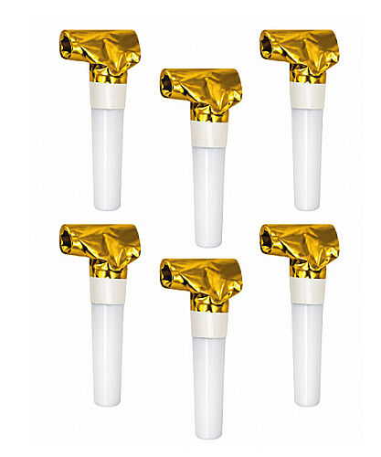 Yılanlı Düdük Parlak Gold 6 Parça - 