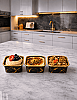 Kek Kapsülü Mermer Desen Laminasyonlu Kare 6*6*4 cm 20'li Siyah - 2