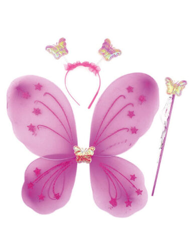 Kanat Set Simli Kelebek Pembe - 2