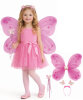 Kanat Set Simli Kelebek Pembe - 1
