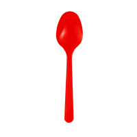 Plastik Kaşık Kırmızı / 25 Parça - 1