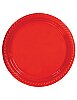 Plastik Tabak Kırmızı 22 Cm / 25 Parça - 1
