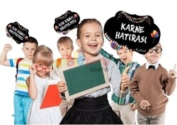 Konuşma Balonu Karne Partisi Parlak Baskılı 5 Parça - 5