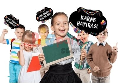 Konuşma Balonu Karne Partisi Parlak Baskılı 5 Parça - 5