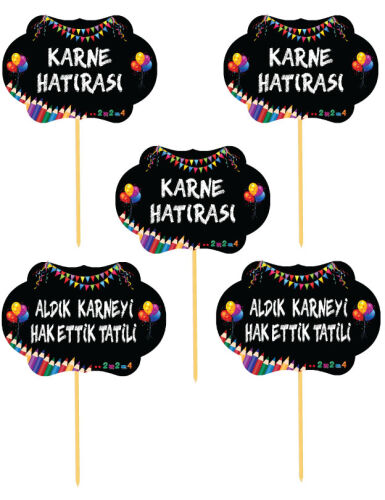 Konuşma Balonu Karne Partisi Parlak Baskılı 5 Parça - 2