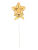Krom Gold Renk Yıldız Pasta Üstü Çubuklu Lüks - 1
