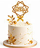 Krom Renk Pasta Üzeri Happy Birthday Çerçeveli Altın - 1