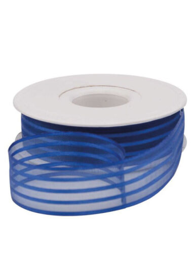 Kurdele Şifon Şeritli 2.5 Cm 20 Metre Lacivert - 