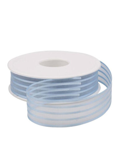 Kurdele Şifon Şeritli 2.5 Cm 20 Metre Mavi - 