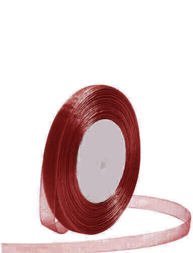 Kurdele Organze 1 Cm 22 Metre Bordo - 