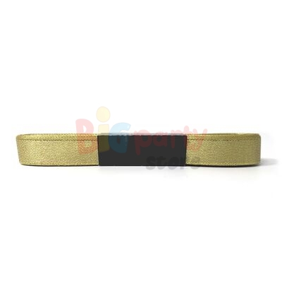 Kurdele Saten 1 Cm 10 Metre Simli Gold - 2