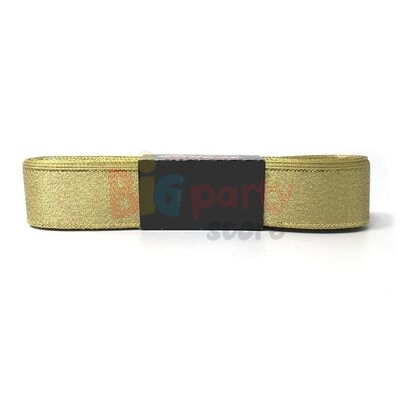 Kurdele Saten 2 Cm 10 Metre Simli Gold - 2