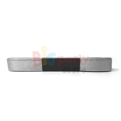 Kurdele Saten 1 Cm 10 Metre Simli Gümüş - 2