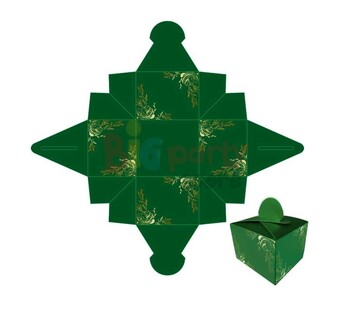Kutu Lokumluk Yeşil Baskılı 25 Parça - 2