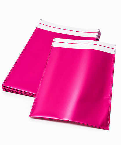 Lamine Metalize Hediye Paketi Fuşya 15x25 Cm 50 Parça - 