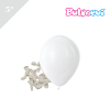 Lateks Pastel Balon 5 inç 100 Parça Beyaz - 1
