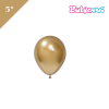 Lateks Krom Parlak Balon 5 İnç 100 Parça Altın - 1