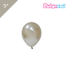 Lateks Krom Parlak Balon 5 İnç Beyaz Altın Renk 50 Parça - 1