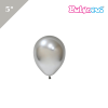 Lateks Krom Parlak Balon 5 İnç 100 Parça Gümüş - 1