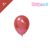 Lateks Krom Parlak Balon 5 İnç 50 Parça Kırmızı - 1